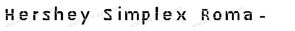 Hershey Simplex Roma字体转换